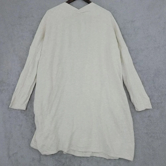 Pure Jill Womens Open Front Cardigan Long Sleeve Beige L Cotton/Nylon 21PT - Picture 2 of 8